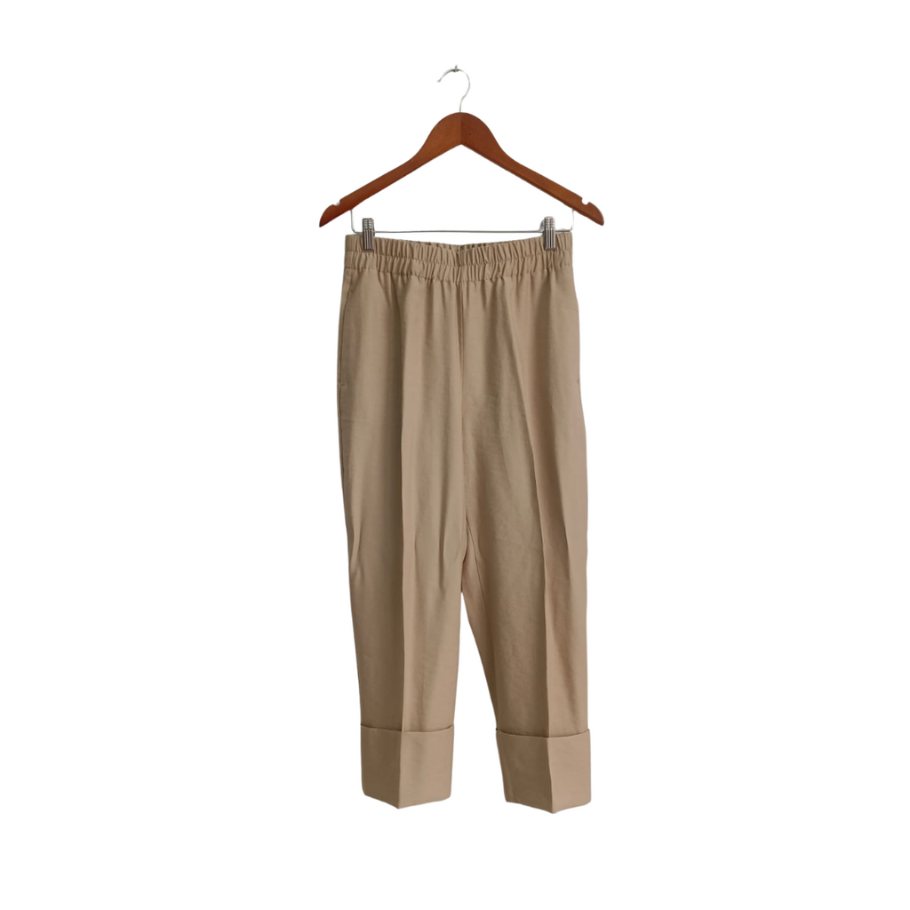Zara Beige stretchable Waist Pants | Brand New |