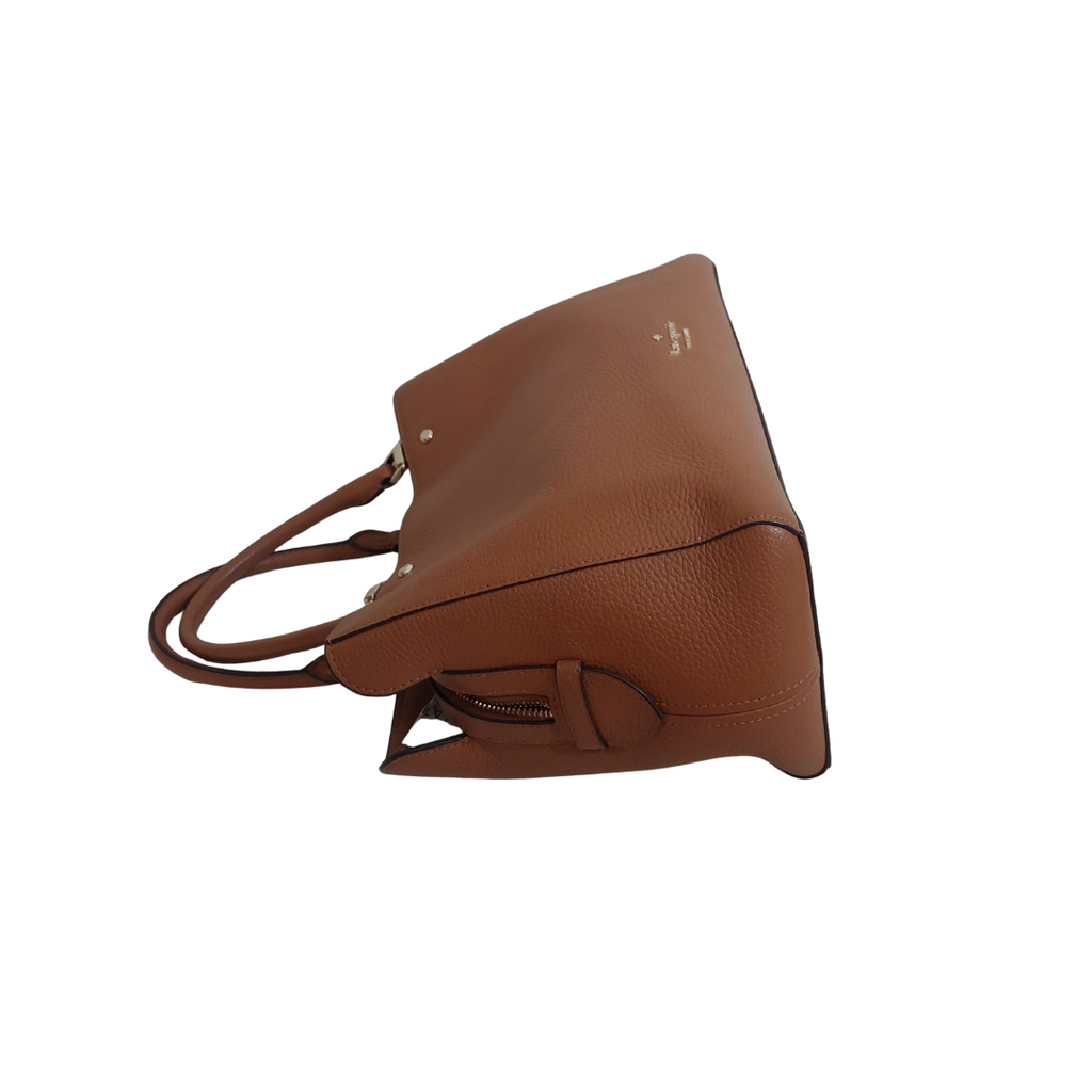 Kate Spade Brown Leather 'Leila' Medium Satchel Bag | Pre Loved |