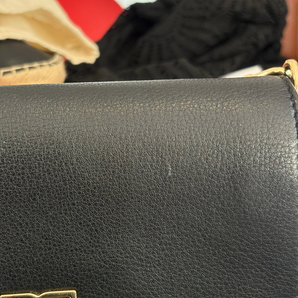 Tory Burch Black Leather Britten Combo Crossbody Bag | Pre Loved |