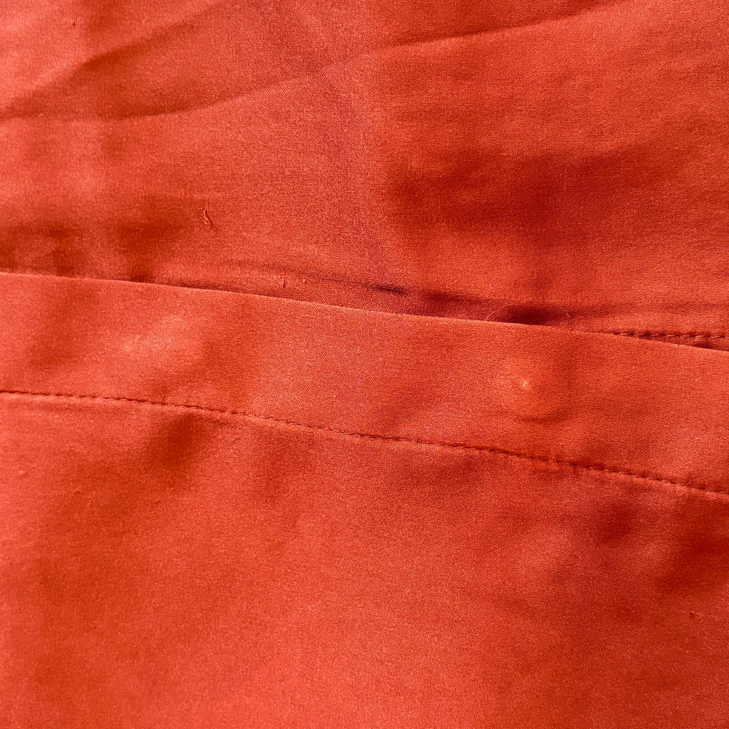 H&M Rust Satin Collared Shirt | Pre Loved |