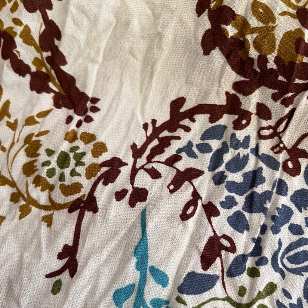 Violeta White Printed Short Sleeves Dress | Pre Loved |