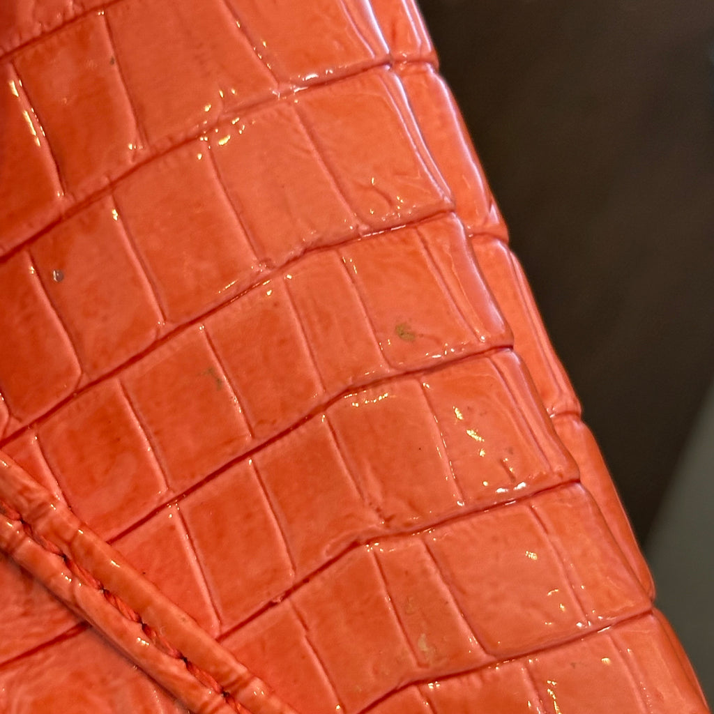 Nine West Orange Patent Leatherette Crossbody Bag | Pre Loved |