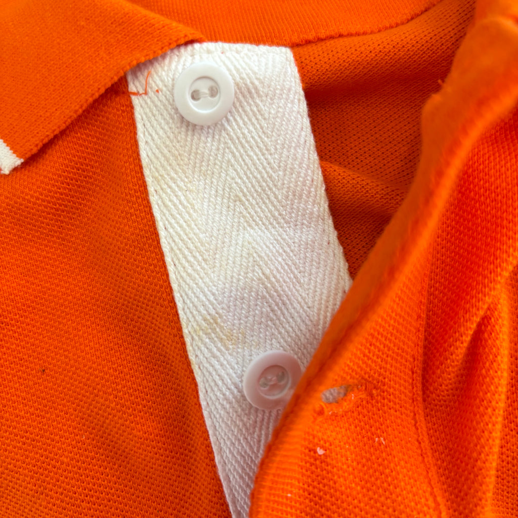 Ralph Lauren Orange & Pink Skinny Polo Shirt | Pre Loved |