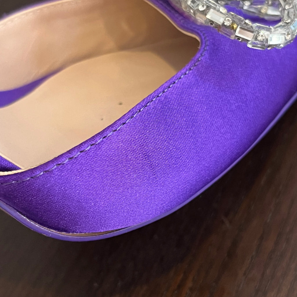 ZARA Purple Rhinestone Bow Mules | Gently Used |