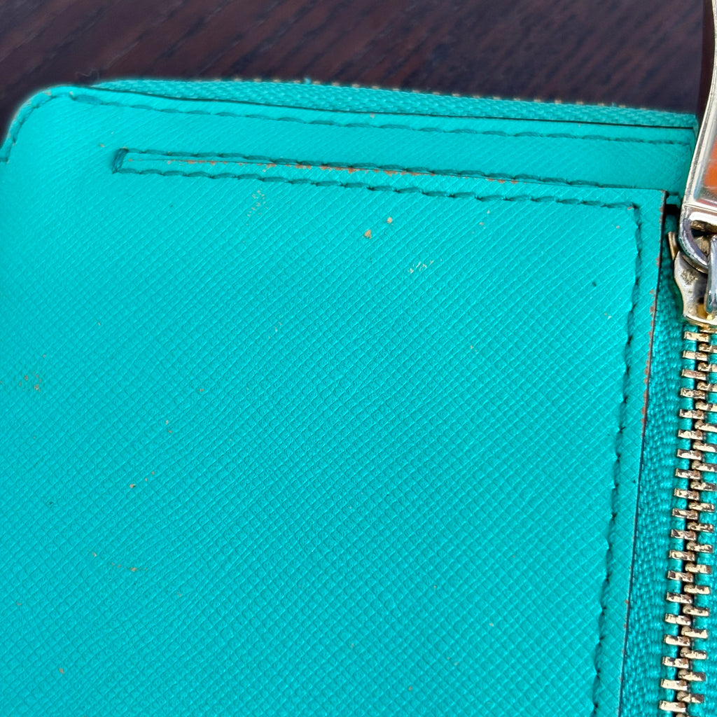 Kate Spade Green Cobble Hill Lacey Zip Around Wallet | Pre Loved |