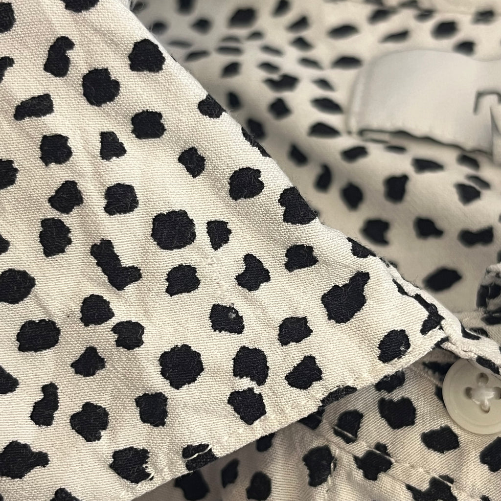 Next White & Black Polka Dot Cinched Button Down Dress | Pre Loved |