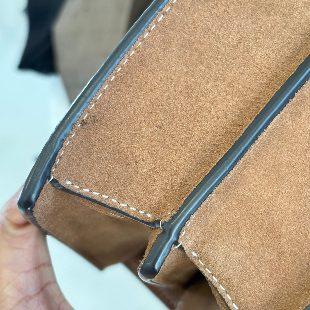 Tory Burch Tan Leather Miller Flap Shoulder Bag | Gently Used |