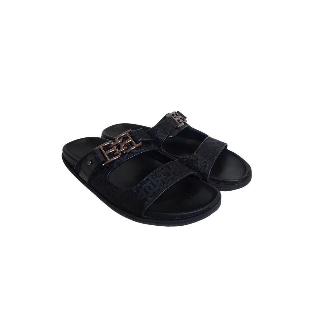 Bally Black Emma B-monogram Leather Sandals | Like New |