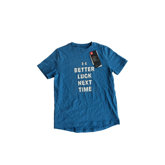 Under Armour Kid's Blue Print T-Shirt | Brand New |