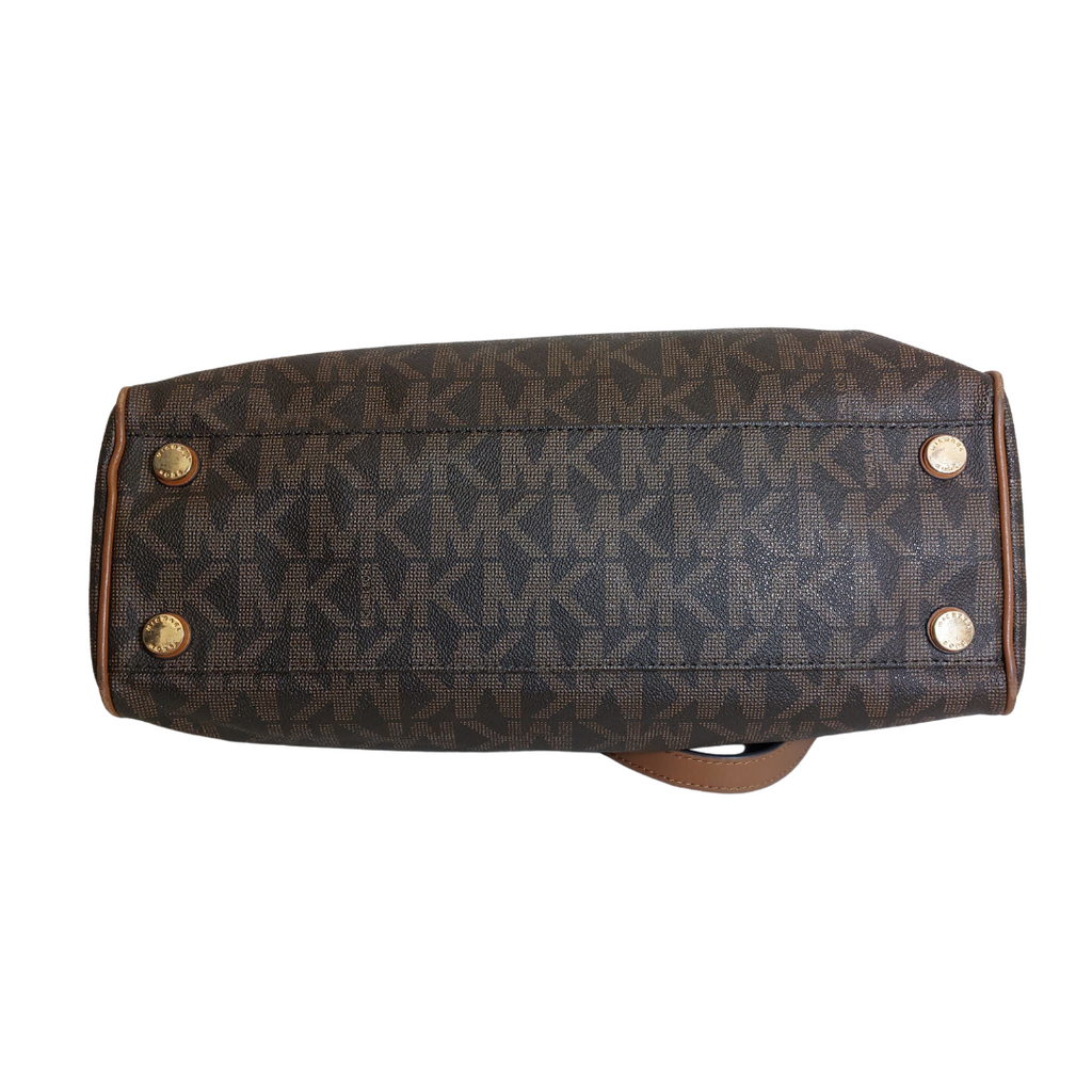 Michael Kors Brown Signature Monogram Large Shoulder Bag | Pre Loved |