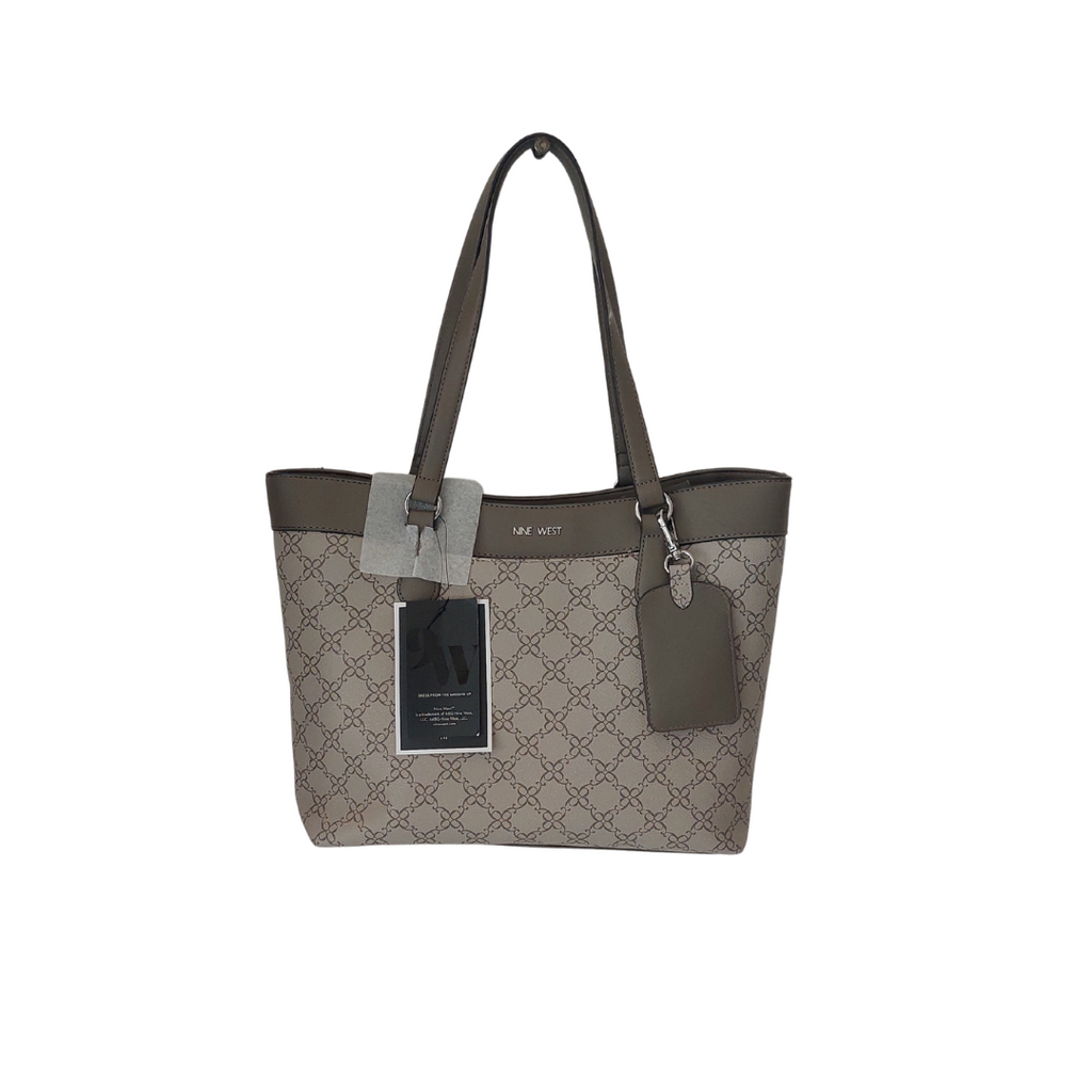 Nine West Grey Lior Cinder Logo Tote | Brand New |