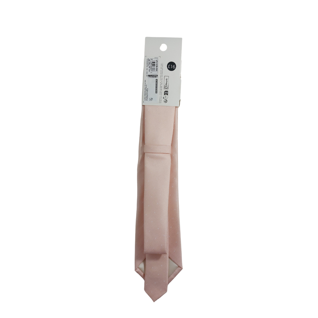 Marks & Spencer Men's Light Pink Polka Dot Tie | Brand New |