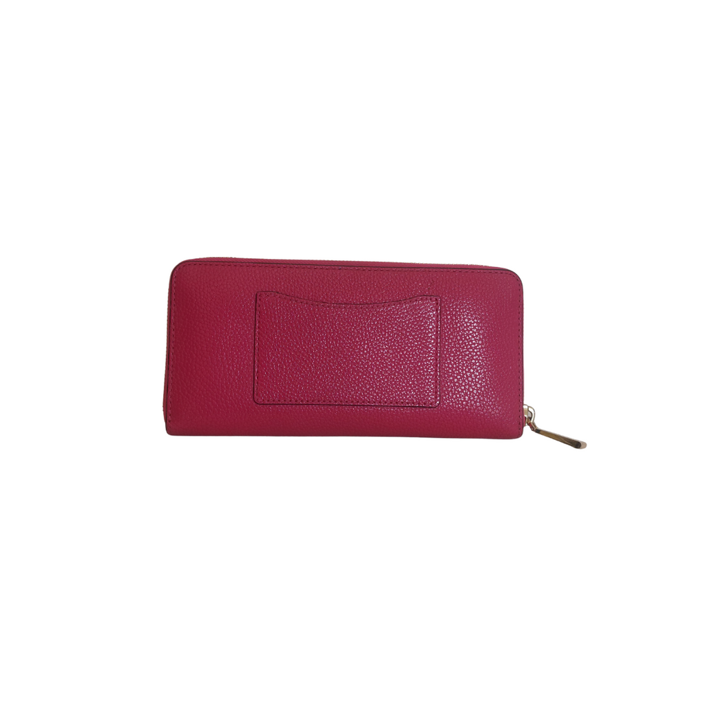 Michael Kors Cranberry Pink Leather Zip Around Wallet | Gently Used |