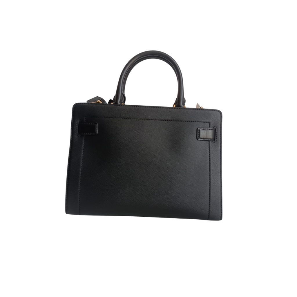 Michael Kors Black Rayne Leather Medium East West Satchel Bag | Gently Used |