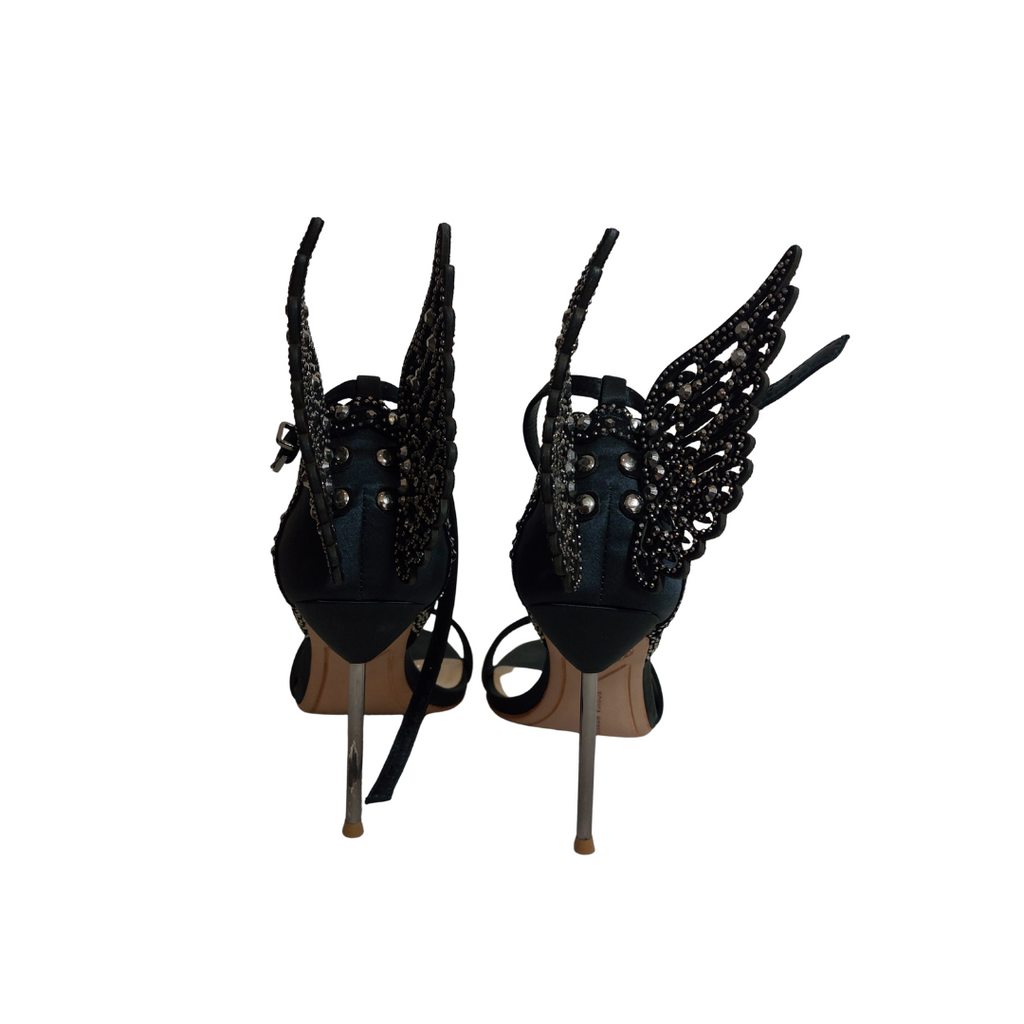 Sophia Webster Black Evangeline Butterfly Heels | Pre Loved |