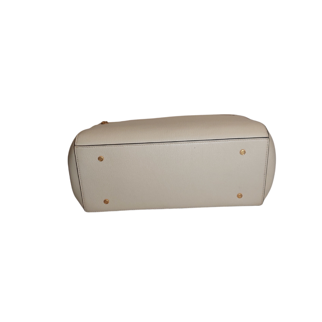 Tory Burch Cream Leather Juliette Satchel Bag | Gently Used |