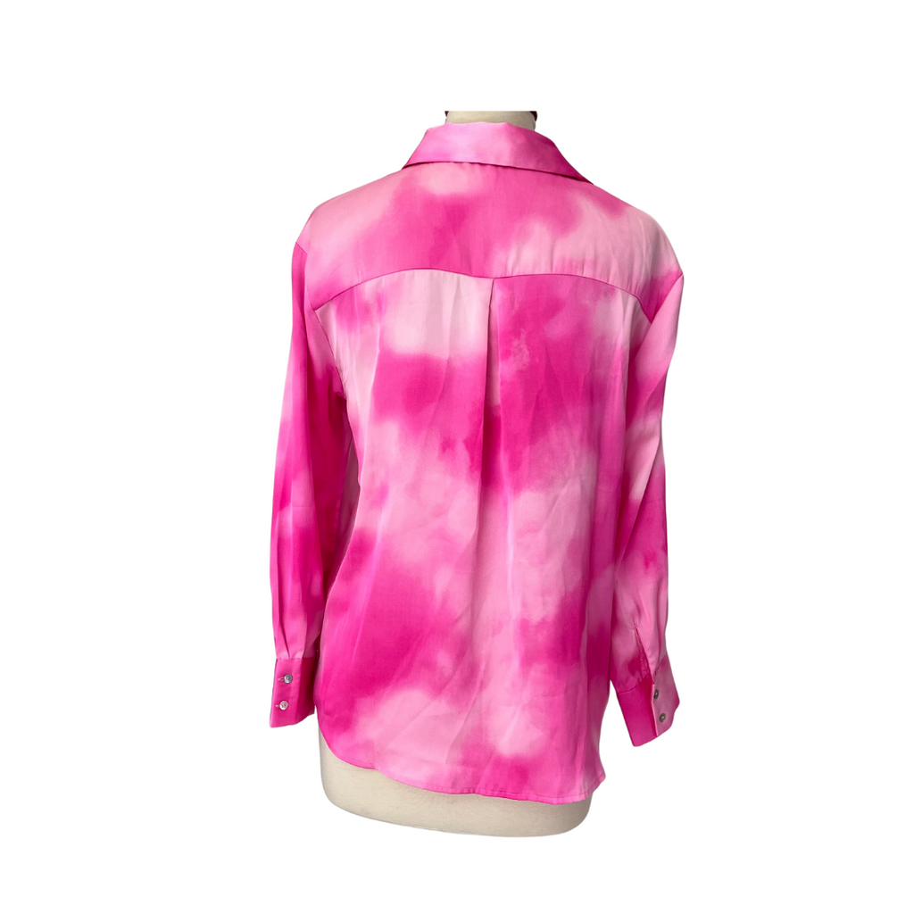 Stradivarius Pink Tie-dye Button Down Top | Brand New |