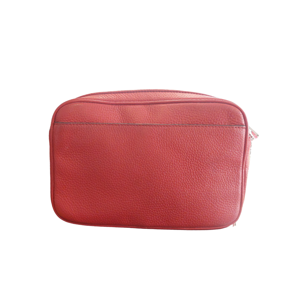 Michael Kors Red Fulton Large EW Pebbled Leather Crossbody Bag | Pre Loved |