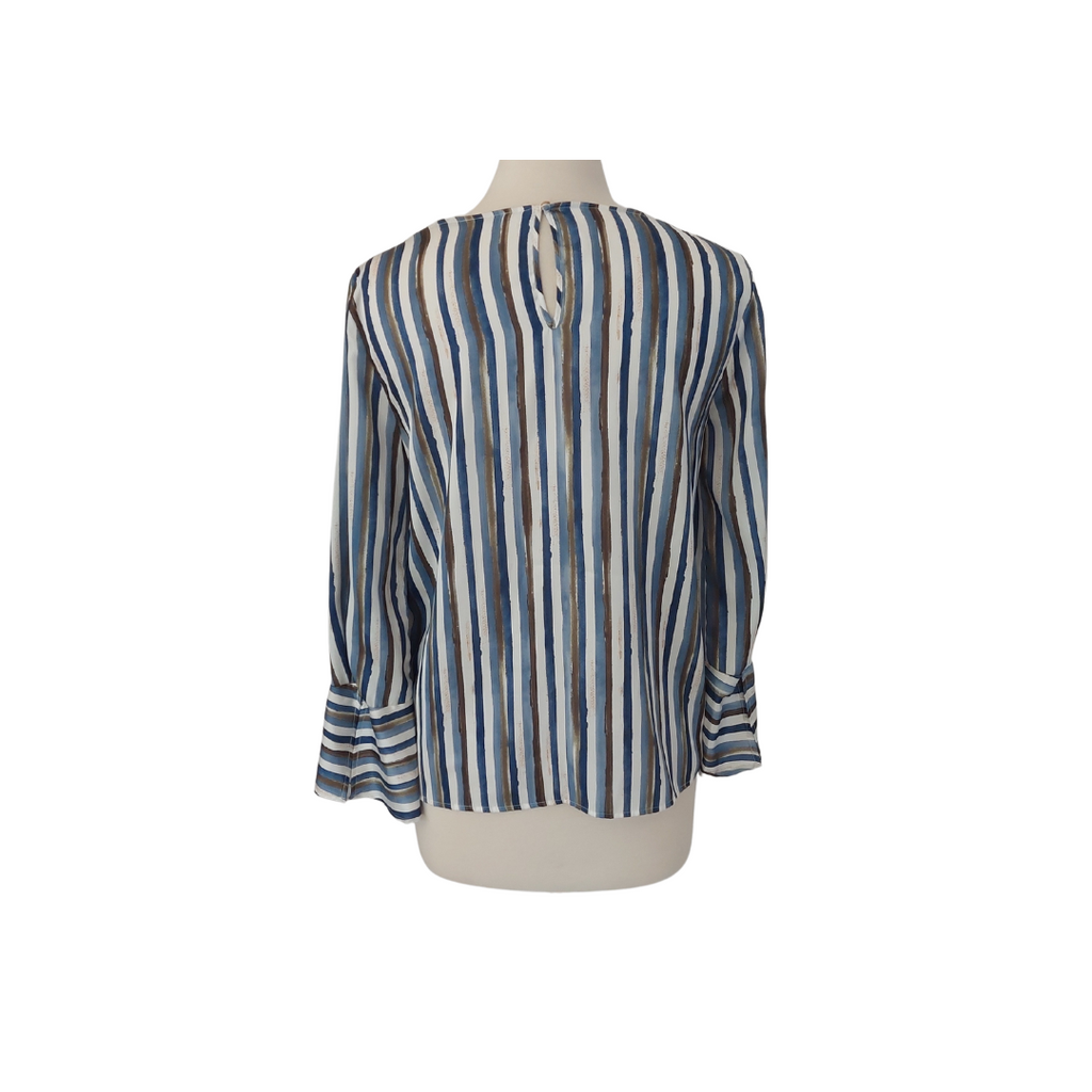 Zara Multi-Colour Striped Satin Blouse | Gently Used |