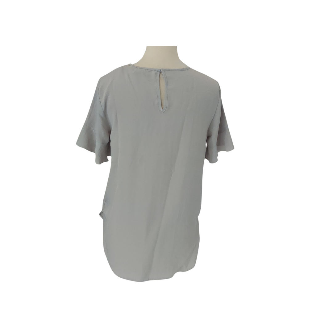 New Look Light Grey / Lilac Short-Sleeves Top | Brand New |