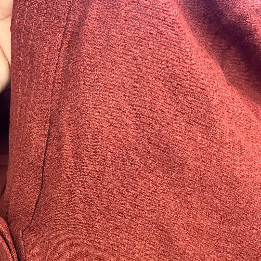 H&M Rust Button Down Top | Pre Loved |