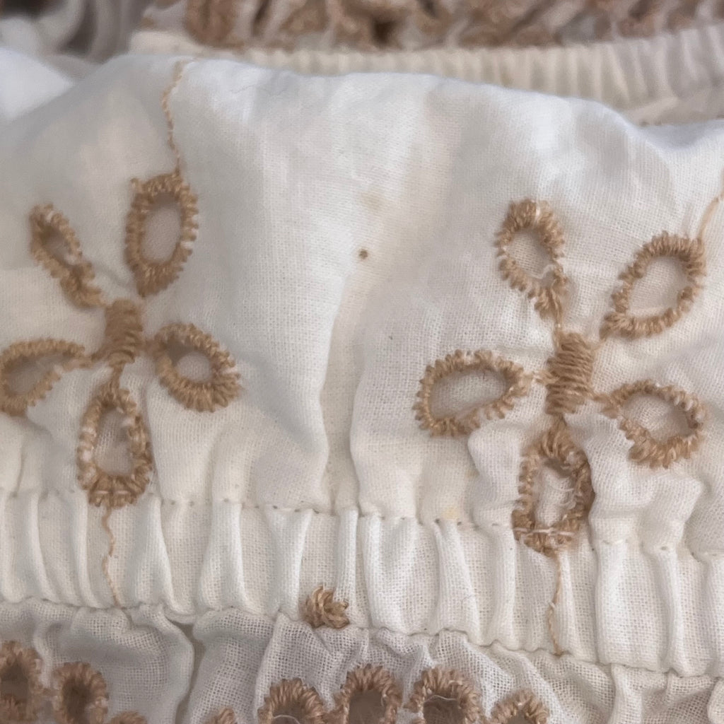 River Island White Off Shoulder Lace Cut-Work Blouse | Gently Used |