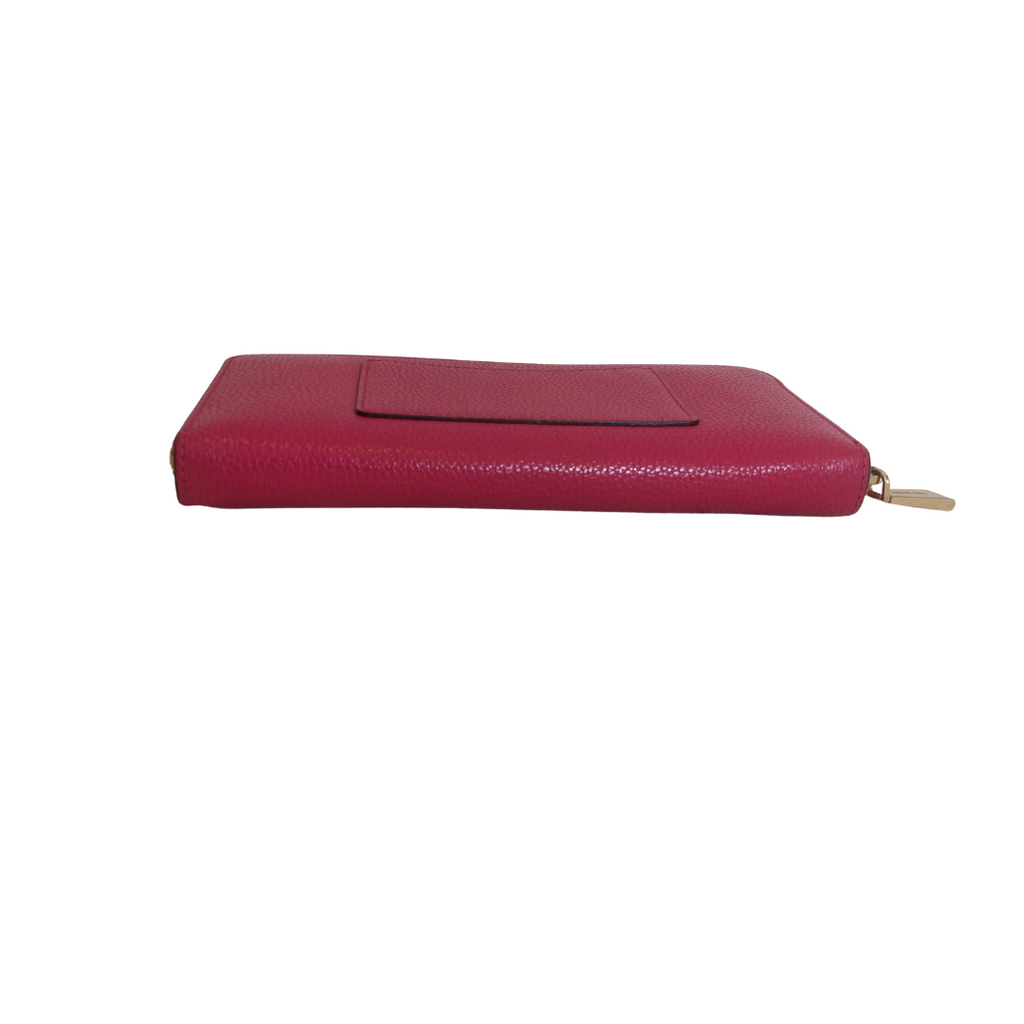Michael Kors Cranberry Pink Leather Zip Around Wallet | Gently Used |