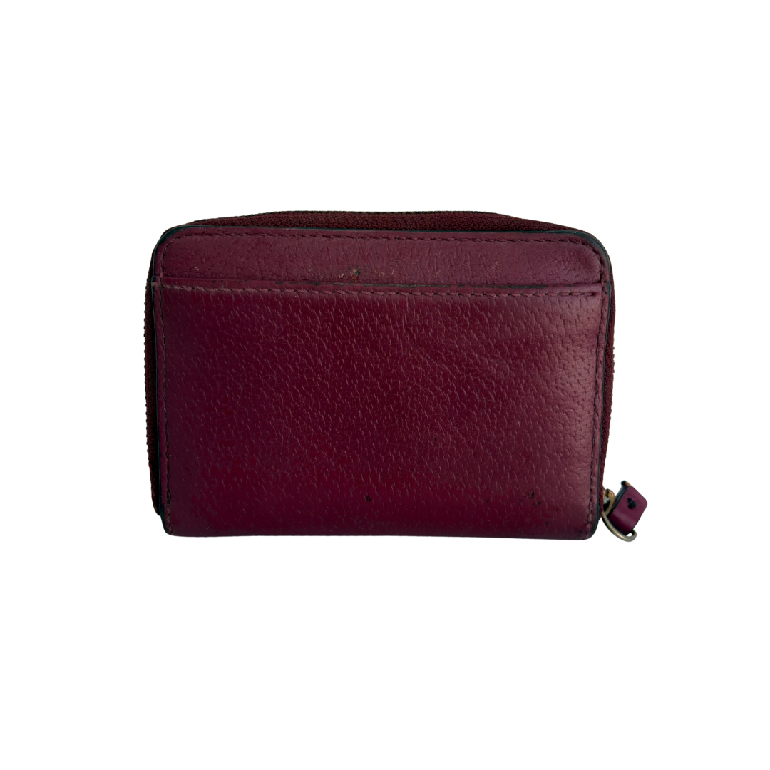 Kate Spade Oxblood Small Zip Around Wallet | Pre Loved |