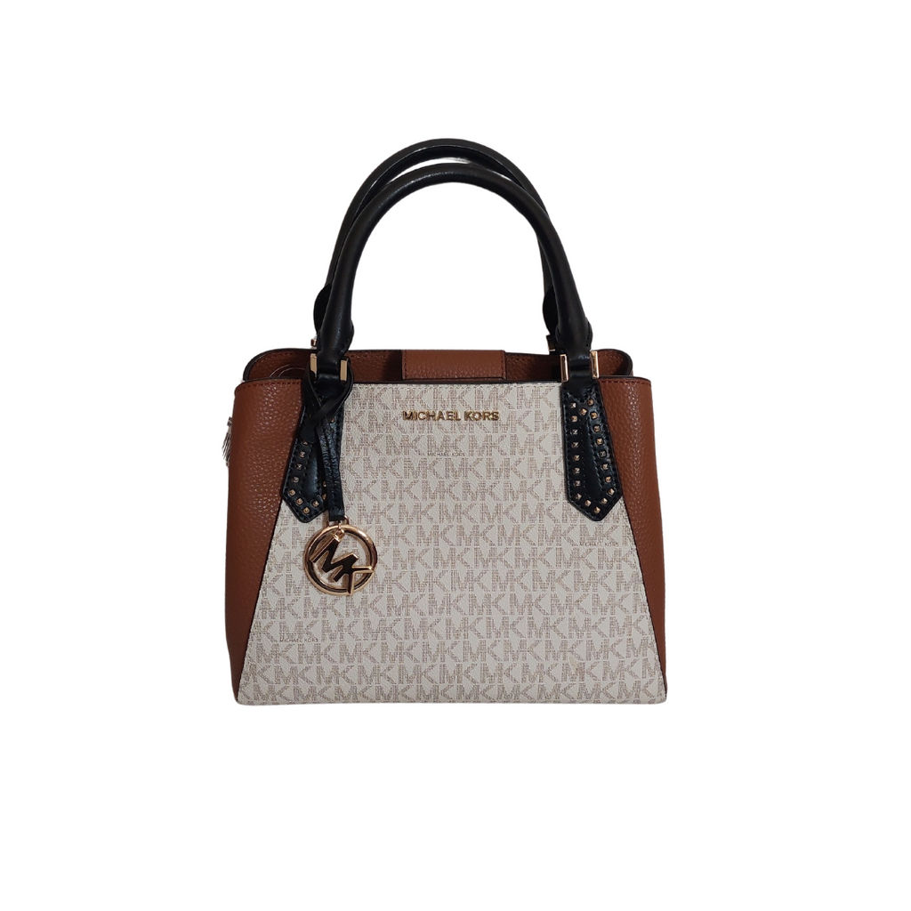 Michael Kors Kimberly Vanilla Studded Small Satchel Bag | Gently Used |