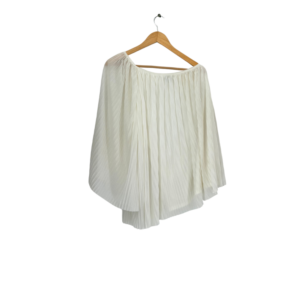TopShop White Pleated One Shoulder Top | Like New |
