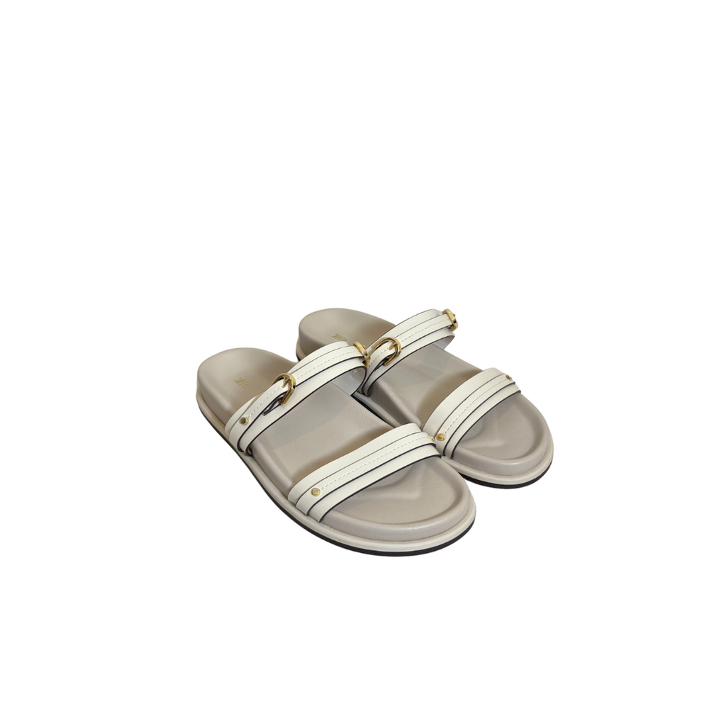 ZARA Ivory Double Strap Sandals | Brand New |