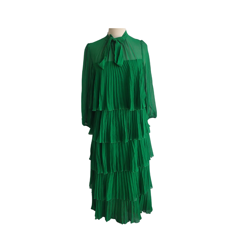 Zara Green Frill Long Dress | Gently Used |
