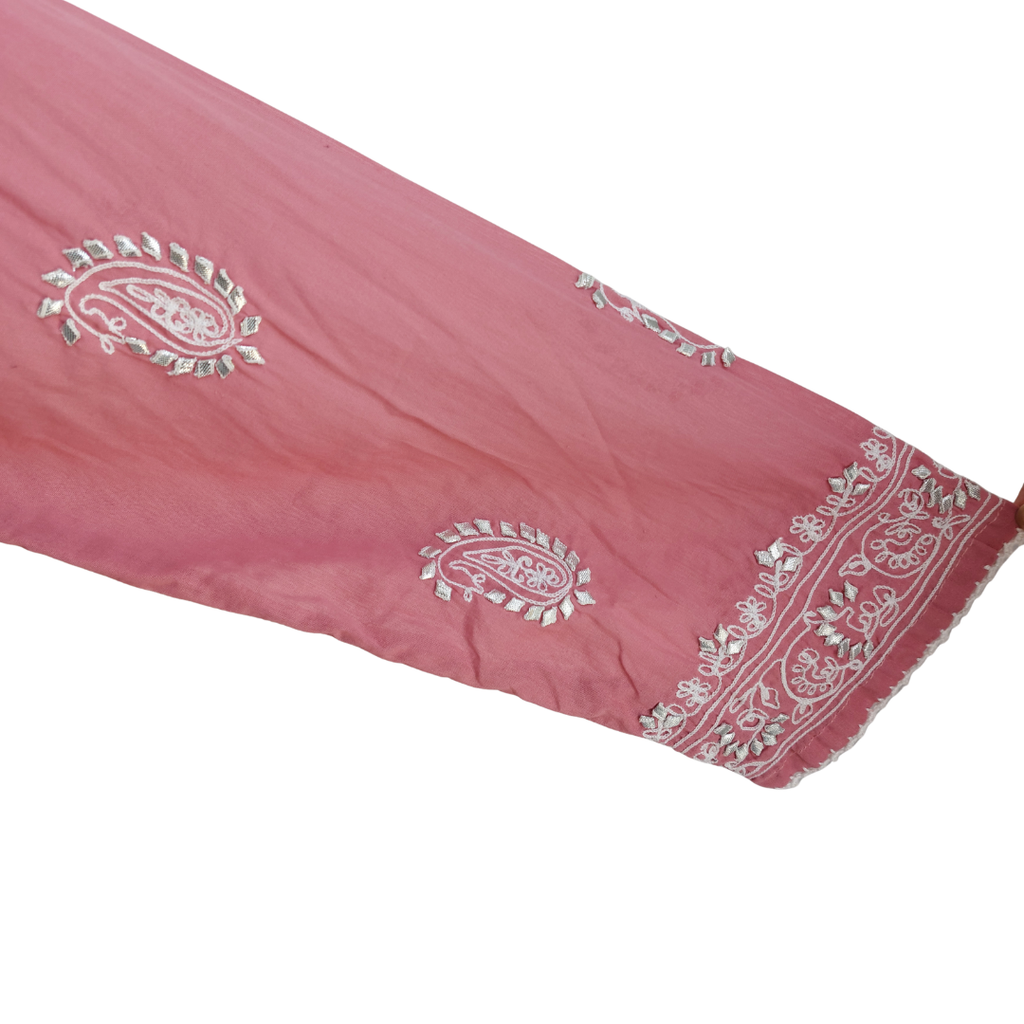 Zuri Pink Embroidered Kurta | Pre Loved |