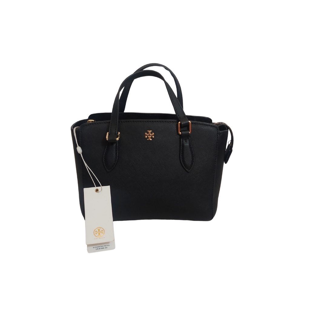 Tory Burch Black Emerson Mini Top Zip Tote Bag | Brand New |