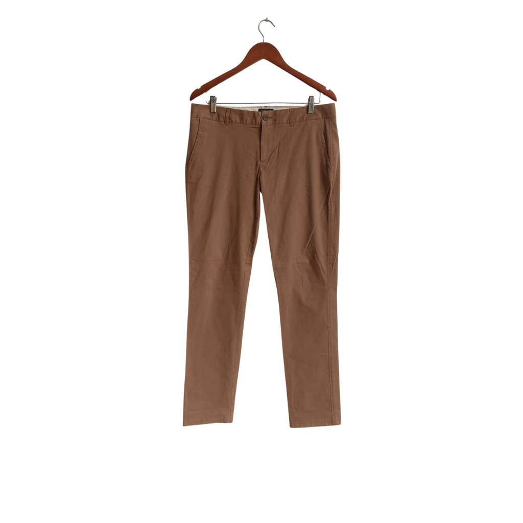 Massimo Dutti Brown Straight Leg Pants | Pre Loved |