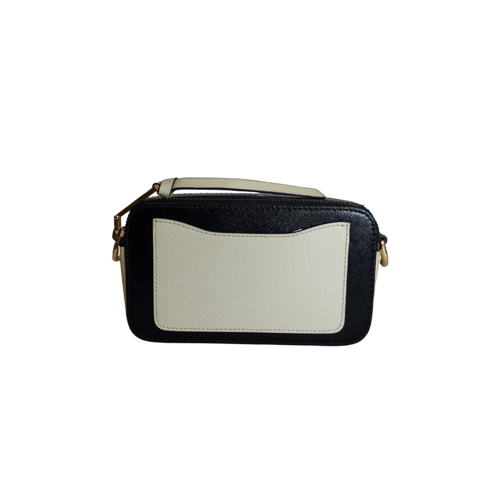 Marc Jacobs Beige & Black Multi Snapshot Crossbody Bag | Pre Loved |