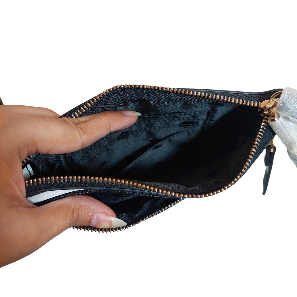 Kate Spade Black And White Stripe Shore Street Sailing Stripe Tinie Wristlet | Like New |