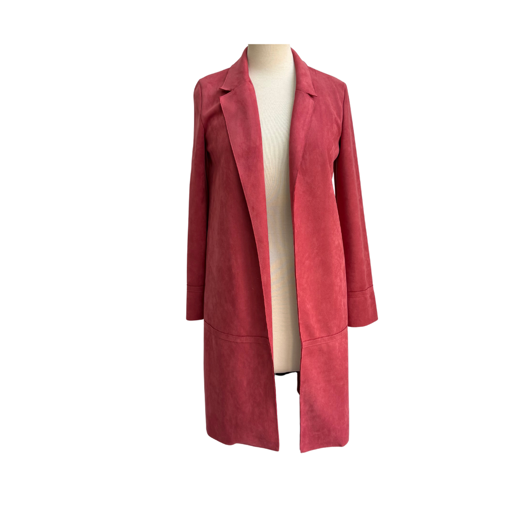 Zara Pink Suede Open Coat | Gently Used |