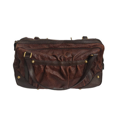 Gucci Brown Guccissima Leather Boston Bag | Pre Loved |