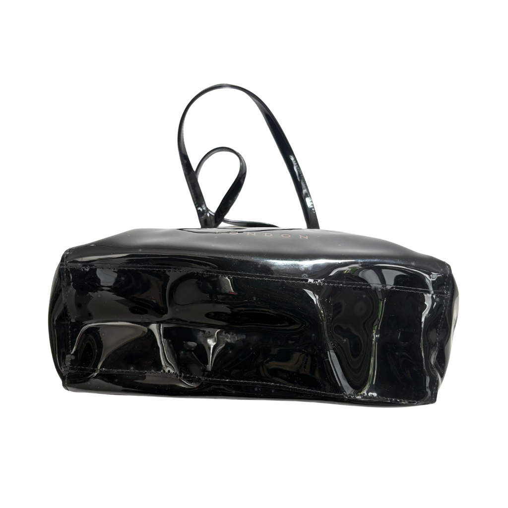 Ted Baker Black Plain Bow Icon Jelly Tote | Brand New |