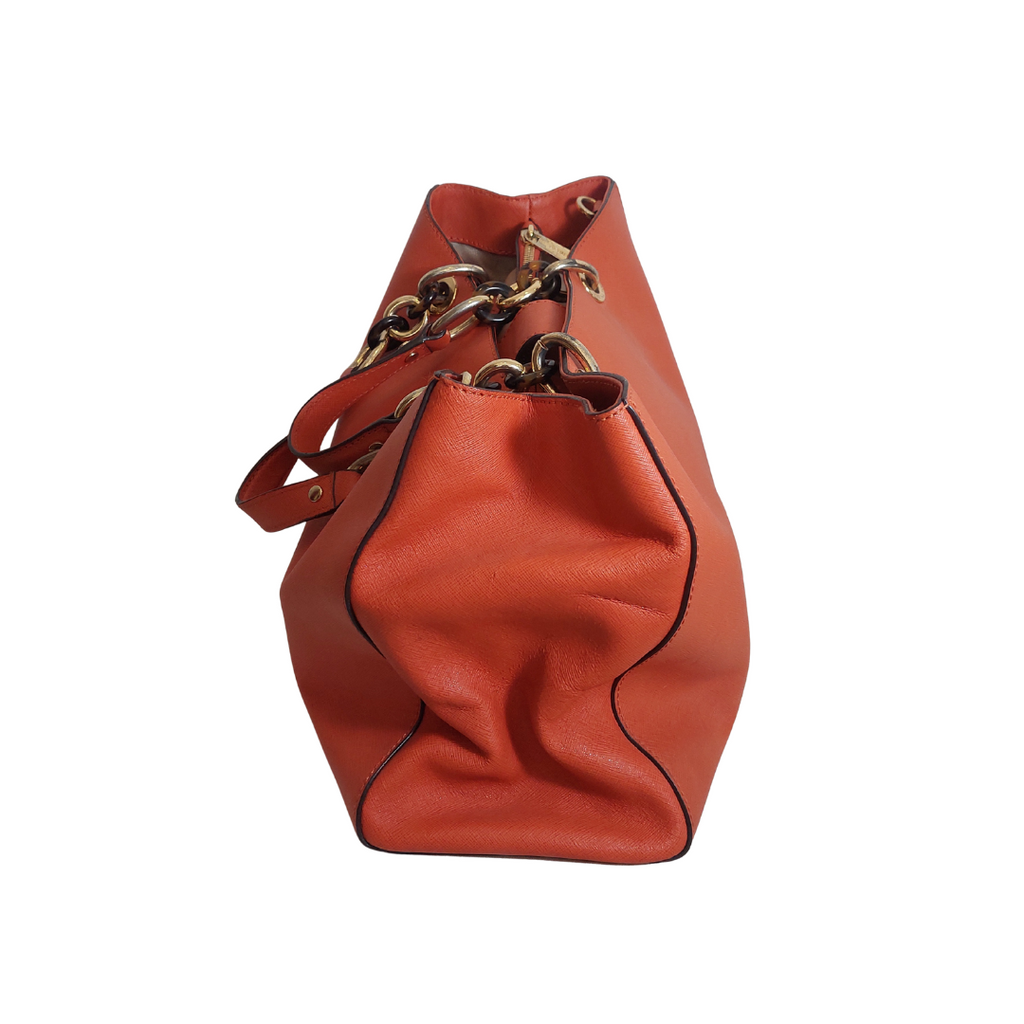 Michael Kors Orange Leather Medium Cynthia Tote | Pre Loved |