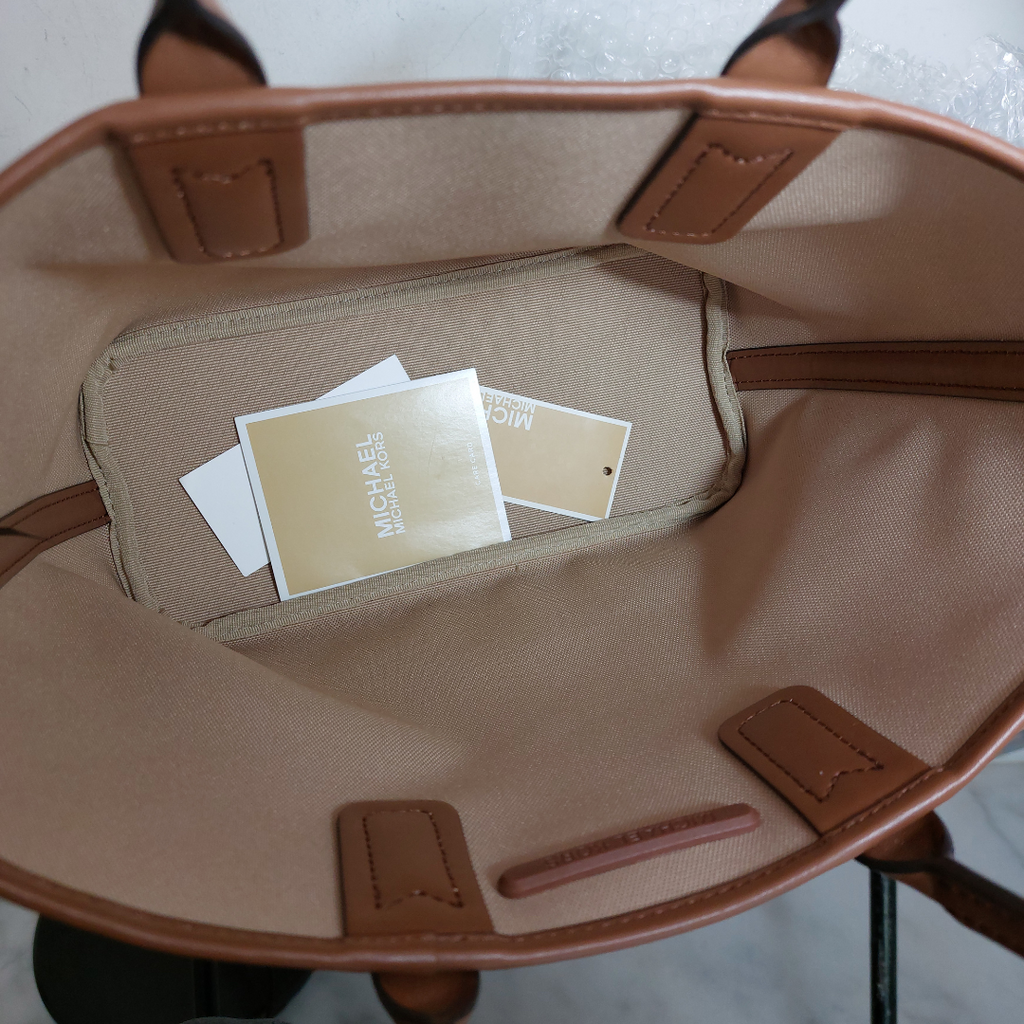 Michael Kors Brown Jodi Small Sherbert Logo Tote Bag | Like New |