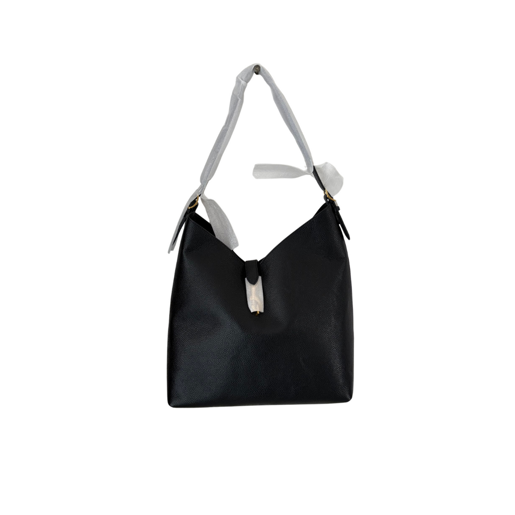 Rebecca Minkoff Black Pebbled Leather 'Megan' Hobo Bag | Brand New |