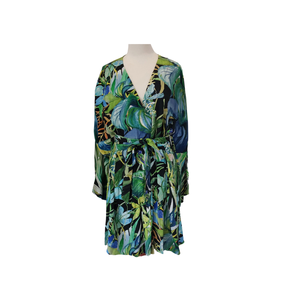 H&M Green Printed Knee-length Dress | Gently Used |