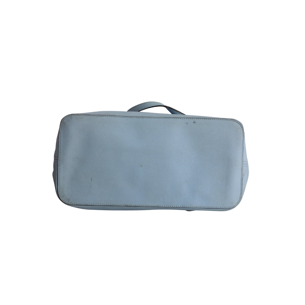 Michael Kors Light Blue Leather Jet Set Travel Shoulder Bag | Pre Loved |