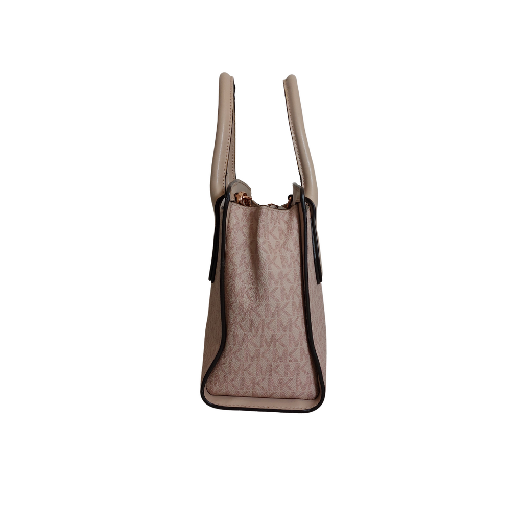 Michael Kors Light Pink Monogrammed MD Messenger Bag | Pre Loved |
