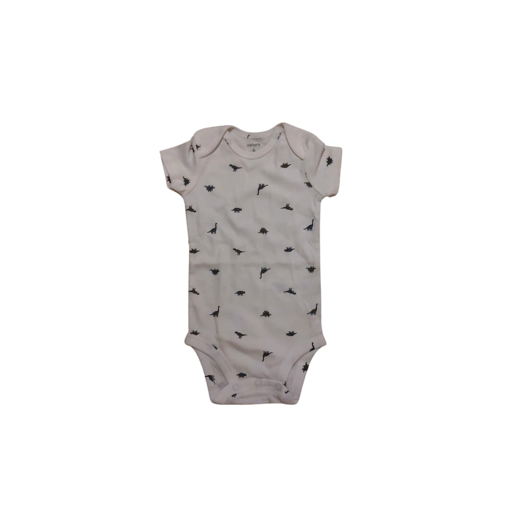 Carter's White Dinosaur Print Romper (6 months) | Brand New |