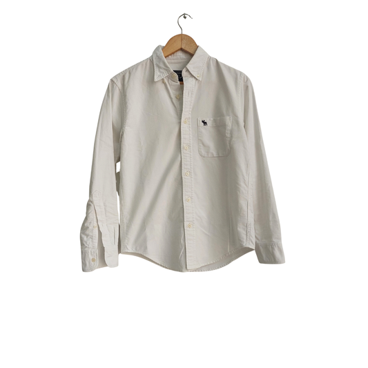 Abercrombie & Finch Men's White Cotton Button Down Shirt | Pre Loved |