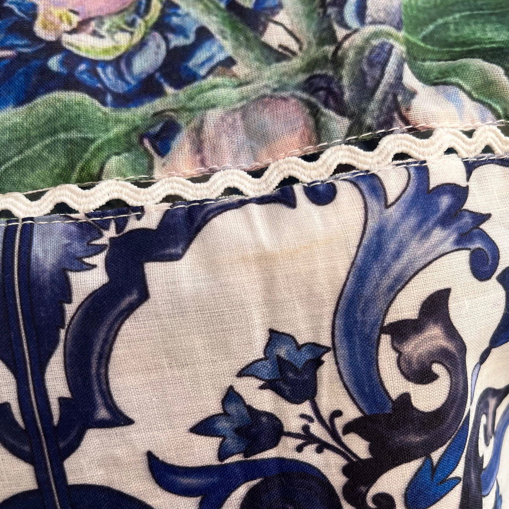 Huma Dil Nawaz Blue & Green Floral Printed 3 Piece Outfit | Gently Used |