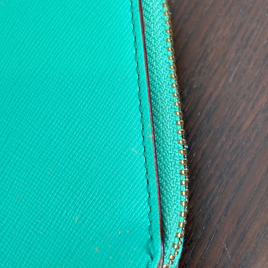 Kate Spade Green Cobble Hill Lacey Zip Around Wallet | Pre Loved |